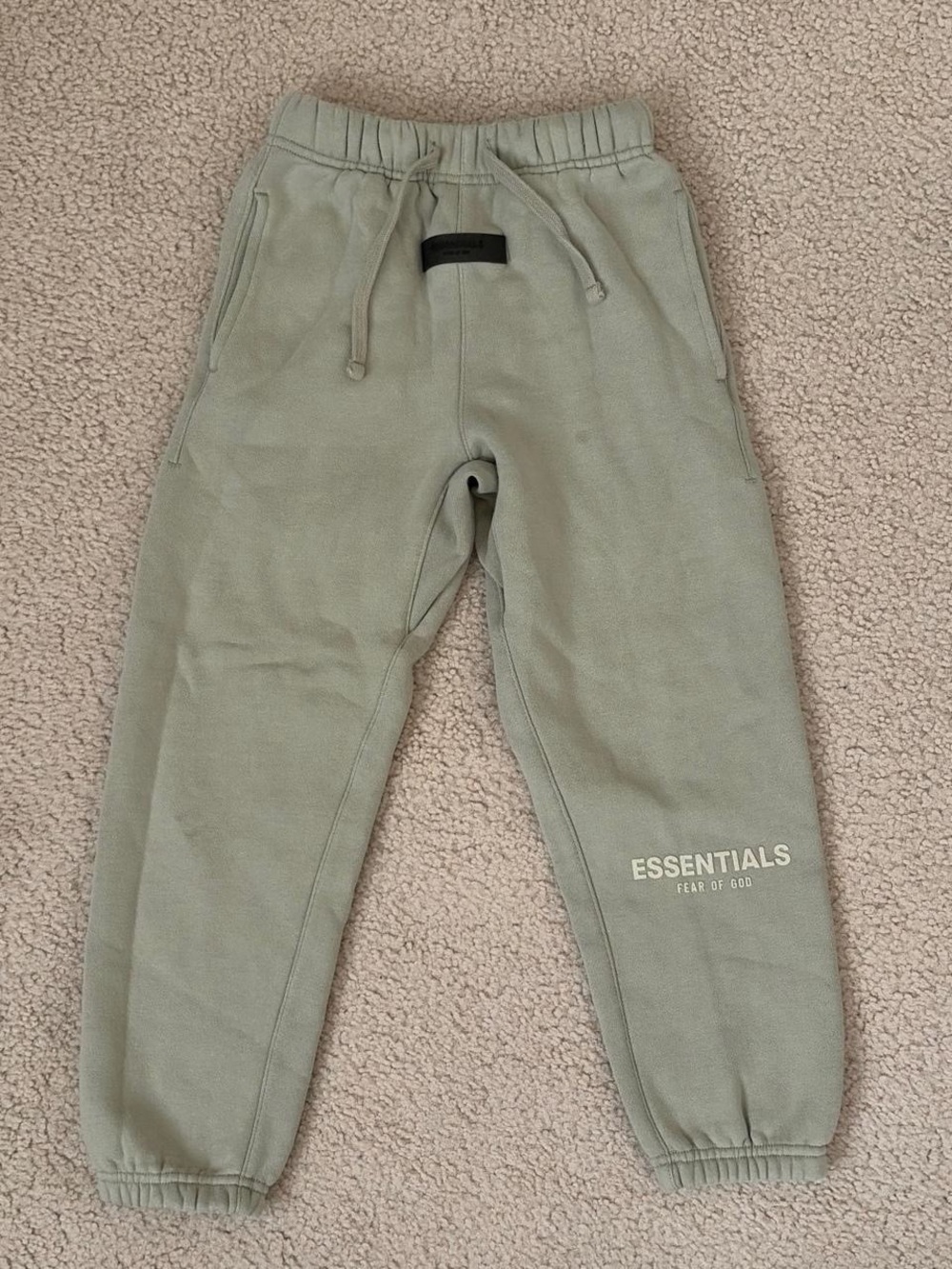 FEAR OF GOD ESSENTIALS KIDS CLASSIC SAGE GREEN SWEATPANTS